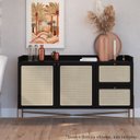 Ver imagem 7 de Aparador Balcao Buffet 139 Cm Pes Metal 28969 Oslo Nero Artesano