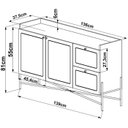 Ver imagem 4 de Aparador Balcao Buffet 139 Cm Pes Metal 28969 Oslo Nero Artesano