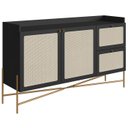 Ver imagem 1 de Aparador Balcao Buffet 139 Cm Pes Metal 28969 Oslo Nero Artesano