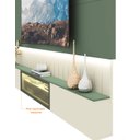 Ver imagem 5 de Conjunto Painel Home Rack Suspenso 260 Reflecta Led Akin Cor:off White e Verde