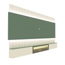 Ver imagem 1 de Conjunto Painel Home Rack Suspenso 260 Reflecta Led Akin Cor:off White e Verde