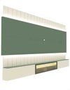 Ver imagem 1 de Conjunto Painel Home Rack Suspenso 260 Reflecta Led Akin Cor:off White e Verde