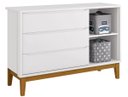 Ver imagem 5 de Cômoda Sapateira Classic New Branco Fosco com Madeira - Reller