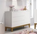 Ver imagem 2 de Cômoda Sapateira Classic New Branco Fosco com Madeira - Reller