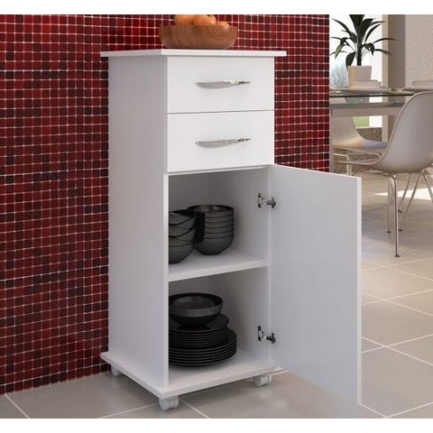 Armário Organizador Multiuso Cozinha 2 Gavetas 1 Porta