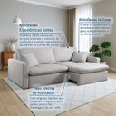 Ver imagem 6 de Sofá Retrátil e Reclinável 200cm com Almofadas Decorativas Liv Yescasa