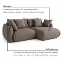 Ver imagem 7 de Sofá Cama Modular Orgânico Retrátil 3 Lugares com Almofadas 200cm Malibu