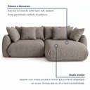 Ver imagem 6 de Sofá Cama Modular Orgânico Retrátil 3 Lugares com Almofadas 200cm Malibu