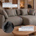Ver mais imagens de Sofá Cama Modular Orgânico Retrátil 3 Lugares com Almofadas 200cm Malibu