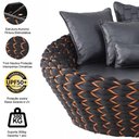 Ver imagem 4 de Puff e Chaise Monique Tricô Náutico Jardim Piscina Área Marrom