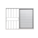 Ver imagem 1 de Veneziana 3 Folhas Aluminio Branco com Grade 1,00x1,20