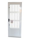 Ver imagem 2 de Porta de Aço Postigo 215x85cm com Grade Elo Minas Sul MGM Abertura Esquerda Branco