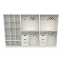 Ver imagem 5 de Kit Closet Armário Colmeia Cabideiro M21 Mdp Roupa Sapateira VETORIAL MÓVEIS Branco