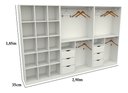 Ver imagem 1 de Kit Closet Armário Colmeia Cabideiro M21 Mdp Roupa Sapateira VETORIAL MÓVEIS Branco