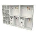 Ver imagem 4 de Kit Closet Armário Colmeia Cabideiro M21 Mdp Roupa Sapateira VETORIAL MÓVEIS Branco