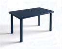 Ver imagem 1 de Mesa de Alumínio Ripado Retangular 1,50x0,80 - Área Externa:Azul