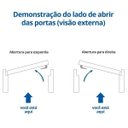 Ver imagem 2 de Porta de Aço Postigo 215x85cm com Grade Elo Minas Sul Mgm Abertura Esquerda
