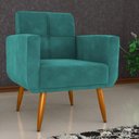 Ver imagem 1 de Poltrona Decorativa para Sala Lilian Veludo Verde Menta
