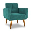 Ver imagem 3 de Poltrona Decorativa para Sala Lilian Veludo Verde Menta