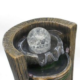 Fonte Água Decorativa Resina Cascata Iluminação Led Bivolt - 9