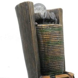 Fonte Água Decorativa Resina Cascata Iluminação Led Bivolt - 11