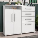 Ver imagem 1 de Cômoda 4 Gavetas Nugel Branco