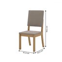 Ver imagem 4 de Mesa de Jantar 4 Lugares Sales/milla com Vidro Nature/off White/marrom/amêndoa - Pnr Móveis