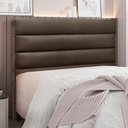 Ver imagem 5 de Cabeceira Decorativa King Size 1,95M Guess Veludo Marrom - Gran Belo