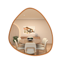 Ver imagem 2 de Espelho Orgânico com Moldura em Metal Quarto Sala Hall 70x60 Cm