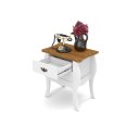 Ver imagem 3 de Bombê / Mesa de Cabeceira Pr 2 Gavetas Cor Branco / Cumaru