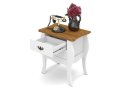 Ver imagem 3 de Bombê / Mesa de Cabeceira Pr 2 Gavetas Cor Branco / Cumaru