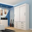 Ver imagem 5 de Guarda Roupa 2 Portas 6 Gavetas Chicago Tcil Móveis branco