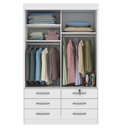 Ver imagem 4 de Guarda Roupa 2 Portas 6 Gavetas Chicago Tcil Móveis branco