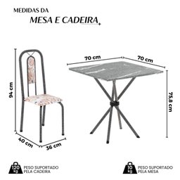 Conjunto Sala de Jantar com 4 Cadeiras Lívia - 3