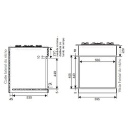 Forno Elétrico de Embutir Fischer infinity 50 Litros Vidro Branco 220V - 3