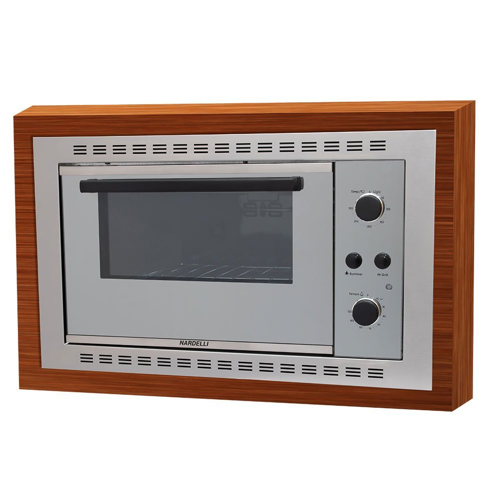 Menor preço em Forno Elétrico Nardelli De Embutir Espelhado 45L N450 127V