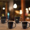 Jogo 4 Caneca Porcelana Fosca 120ml para Café - Marrom - 4