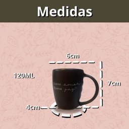 Jogo 4 Caneca Porcelana Fosca 120ml para Café - Marrom - 5