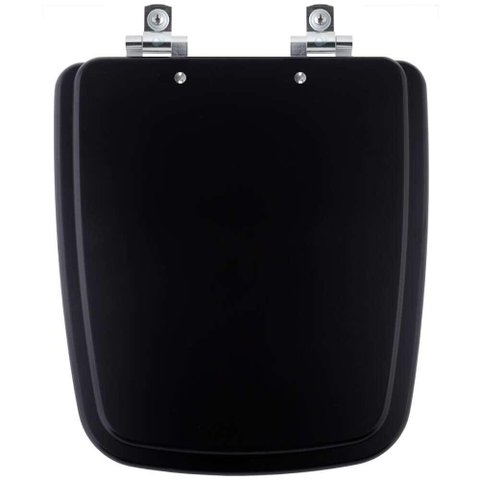 Tampa de Vaso Sanitario com Amortecedor Boss Matte Black Preto Fosco para Bacia Incepa