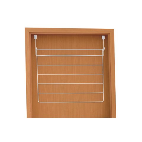 VARAL PARA PORTA DOBRAVEL BRANCO SUPORTE DE TOALHA C/ 6 LINHAS - Kit com 2 unid