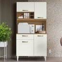 Ver imagem 2 de Kit Cozinha Compacta 4 Portas Malva Roma 91 Cm Atacama Off White Armoveis