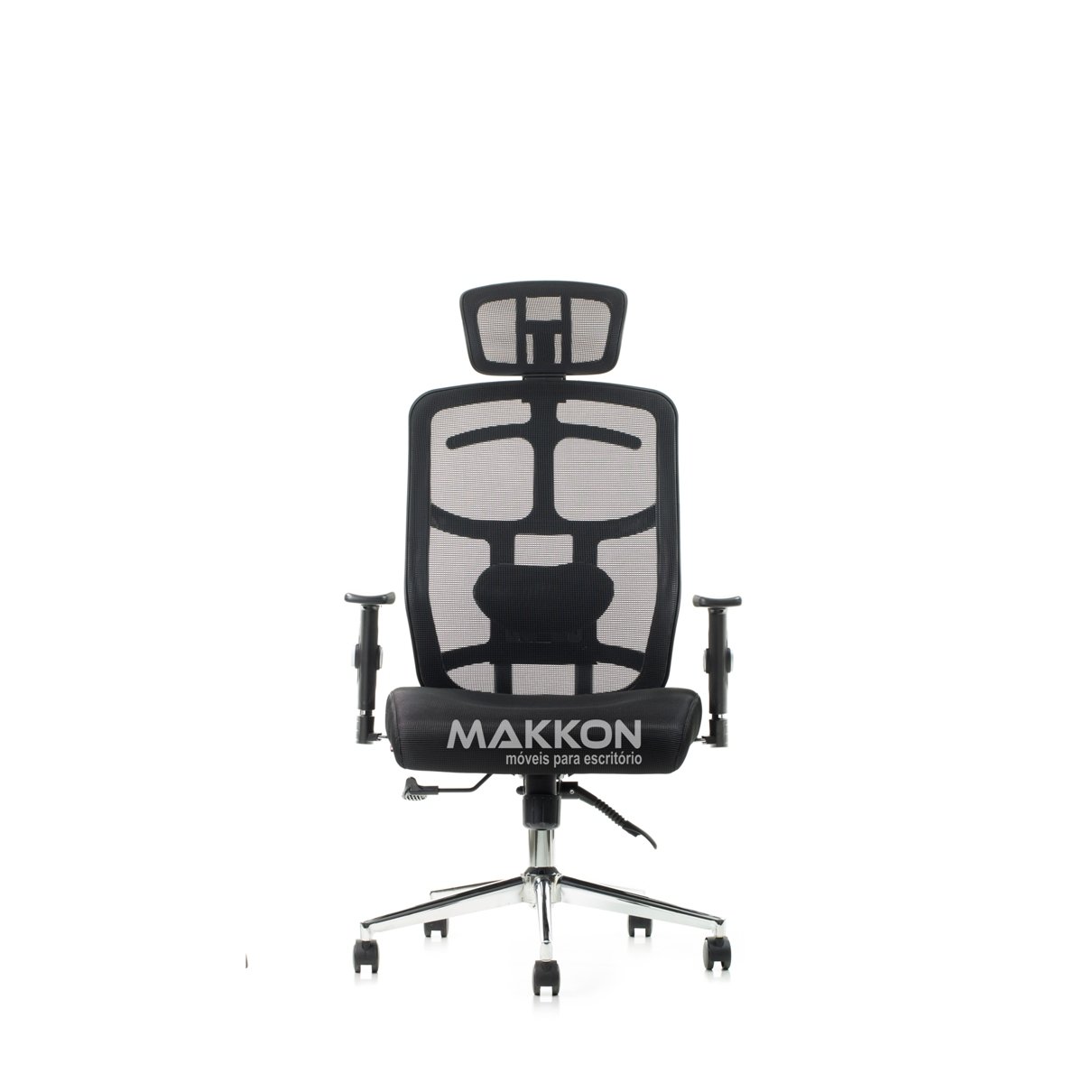 Cadeira de Escritório Presidente Preta Mk-4007 - Makkon