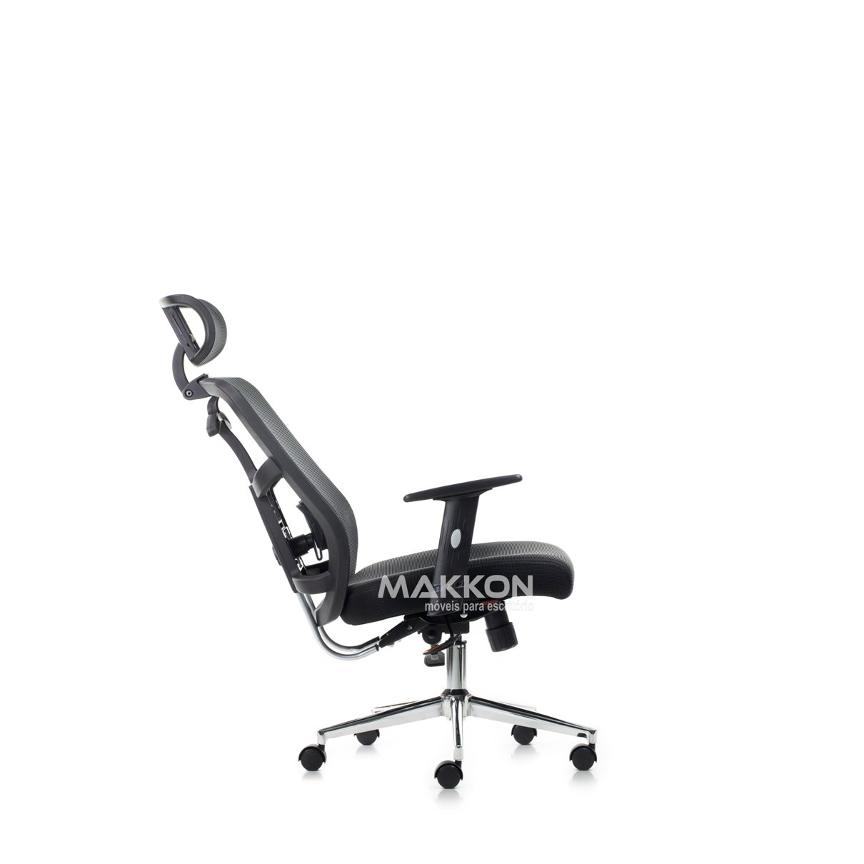 Cadeira de Escritório Presidente Preta Mk-4007 - Makkon - 4