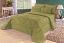 Ver imagem 1 de Kit de Edredom Queen Verde 6 Peças