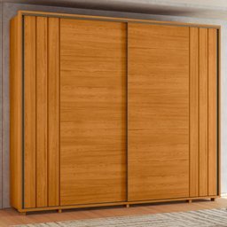 Guarda Roupa Casal Dalí Ripado 2 Portas Deslizantes Cinamomo - Madetec - 2