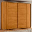 Ver imagem 2 de Guarda Roupa Casal Dalí Ripado 2 Portas Deslizantes Cinamomo - Madetec