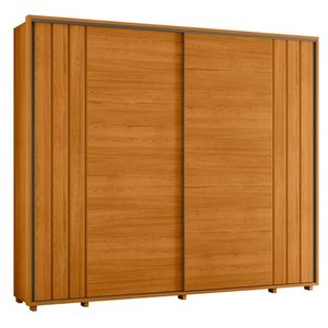 Guarda Roupa Casal Dalí Ripado 2 Portas Deslizantes Cinamomo - Madetec