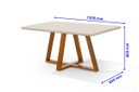 Ver imagem 2 de Mesa de Jantar Bela Tampo Vidro/MDF Retangular 120 cm