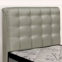 Ver imagem 2 de Cabeceira Cama Box Solteiro Ciara 90cm Botonê com Frame Suede Bege - Desk Design
