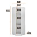 Ver imagem 2 de Armário Canto Obliquo Linea Neve - Novo Horizonte